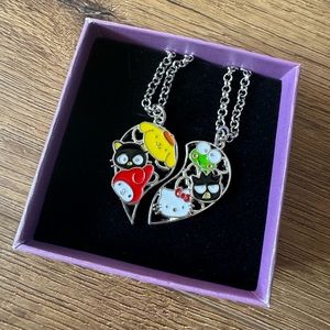 SANRIO-NWT BBF Character, Silver Tone Necklace Set-2 Necklaces Included